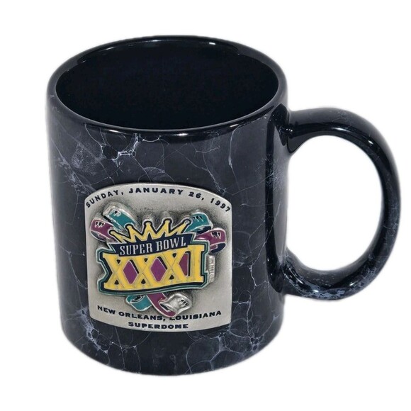Linyi Other - Super Bowl 31 Mug Packers Patriots Vintage New Orleans Superdome 1997